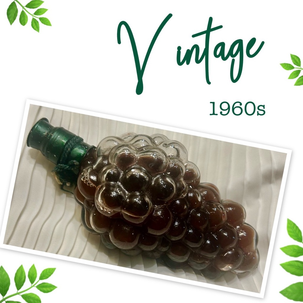 Vintage Glass Grape Bottle